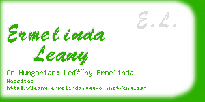 ermelinda leany business card